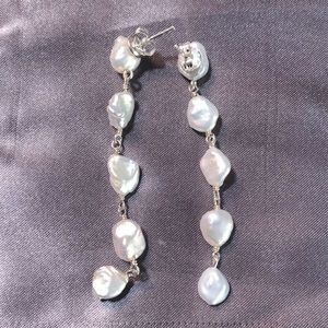 New. Silpada earrings. Sterling silver pearl drop.